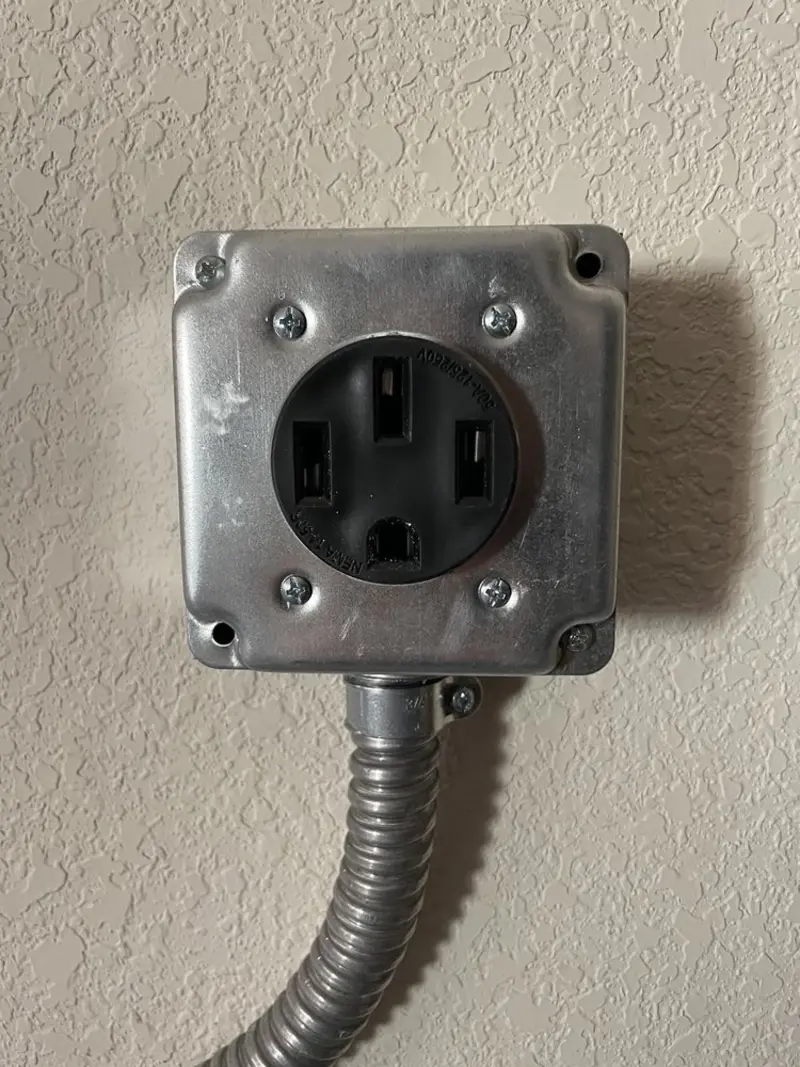 NEMA 14-50 outlet installed for Smart Home Electrical in Sonterra